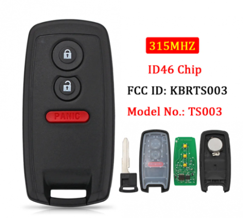 3B Remote Key 315MHz ID46 Chip FCC: KBRTS003 P/N: 37172-64J00 for Suzuki Grand Vitara SX4 / Sport 2007 2008 2009 2010 2011 2012