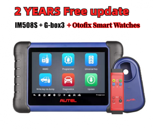 2 Years free update versión latinoamericana Autel IM508S With APB112 G-BOX3  and Autel Otofix Smart Watch Free Gift UPS express free shipping