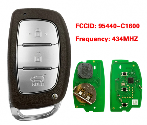 For Hyundai Sonata 2018+ Smart Key 3Buttons CCAL14LP0120T2 DST-AES 433MHz Brown 95440-C1600NNA Keyless Go With Logo
