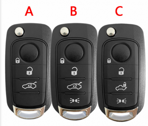 Original PCB 3/4 Buttons 434MHZ 4A/MQB/48 Chip Remote Car Key For FIAT Egea Tipo 500X 2016+ Nuovo Grazie Remote Control Key With Logo