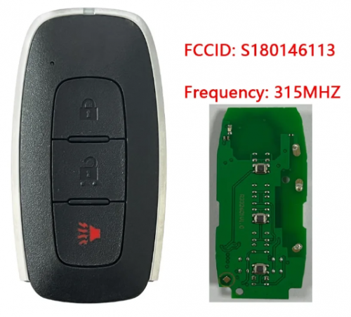FCC ID TXPZ2 S180146113 For Nissan Rogue Kicks Versa Ariya Pathfinder 2023 Smart Key Remote 315 MHz 4A Chip No Logo