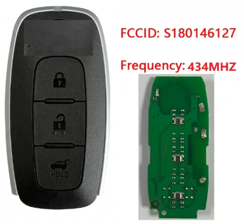 FCC KR5TXPZ3 S180146127 For Nissan Rogue Kicks Versa Ariya Pathfinder 2022+ Smart Key Remote 433 MHz 4A Chip No Logo