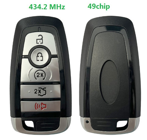 434.2Mhz Smart Key 5 Button For Ford Raptor MK5 2023 Mustang 2024 Taurus Titanium 49 Chip FCC M3N-A3C108397 PN 164-R834 With Logo