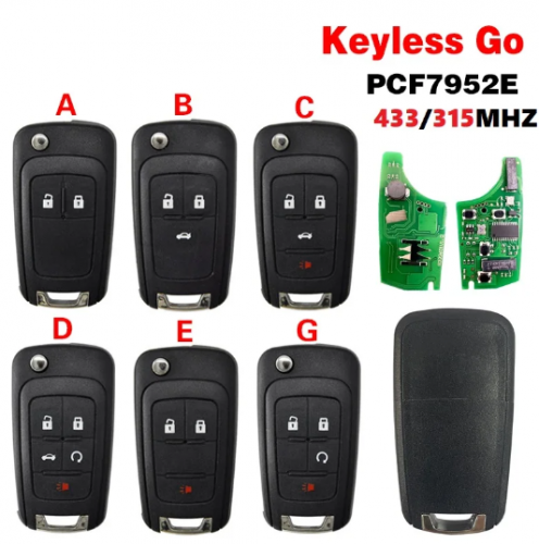 keyless Go 2/3/4/5 B 315/434MHZ ID46 Chip Smart Remote Car Key For Chevrolet Malibu Cruze Aveo Spark Sail Opel Vauxhall No Logo
