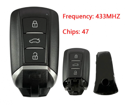 Original 3 Button Smart Key For Dongfeng Aeolus AX7 Keyless Remote Contorl Hitag 47 Chip 433Mhz FSK With Logo
