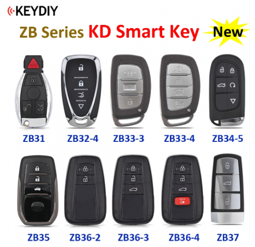 KEYDIY Universal ZB31 ZB32-4 ZB33-3 ZB33-4 ZB34-5 ZB35 ZB36-2 ZB36-3 ZB36-4 ZB37 ZB Series KD Smart Key for KD-X2 / KD-MAX