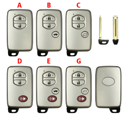 Key Case For Toyota 4 Runner Avalon Land Cruiser Prius Highlander Venza Prius V Remote Key Shell Support Lonsdor K518 LT20 Series PCB With Logo