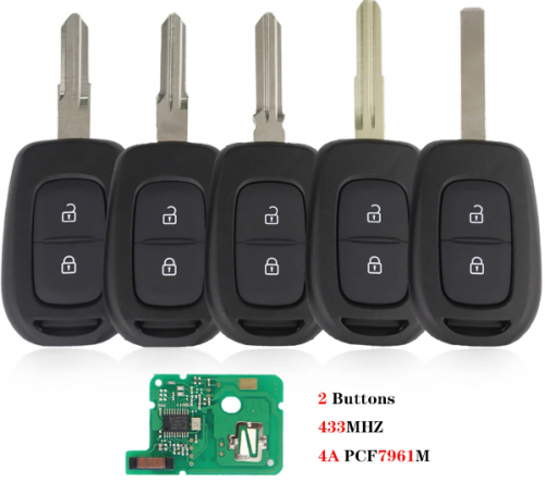 Smart Remote Car Key 2B For Renault Sandero Symbol Trafic Dacia Logan Lodgy Dokker Duster Clio4 Master3 433MHZ PCF7961M No Logo