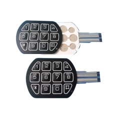 Waterproof safe digital lock membrane switch keypad