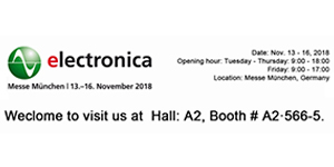 Meet us at Messe Munich November 13，2018!