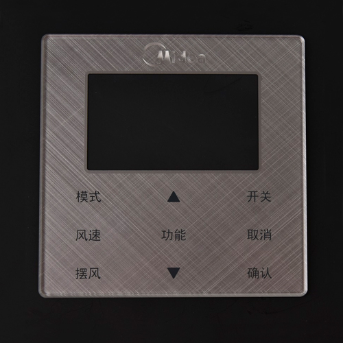 Customized surface texture air conditioning switch control panel