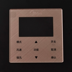 Customized surface texture air conditioning switch control panel