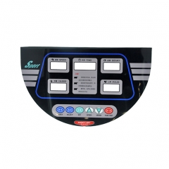 Custom flexible membrane panel switch for treadmill