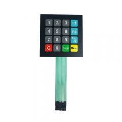 Waterproof 4*4 matrix station fuel dispenser membrane switch keypad