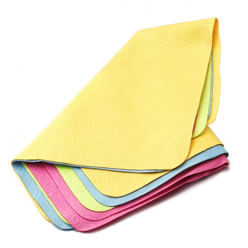 High Quality Microfiber Cleaning Cloth with Full Embossed Pattern for Promotion Gift