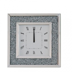 Crushed diamond mirror clock-CBFT11