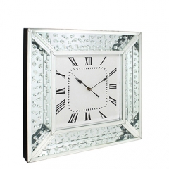 Crushed diamond mirror clock-CBFT03