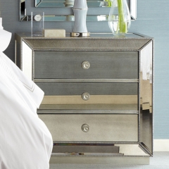 Mirrored Bedside Table -CBFN01