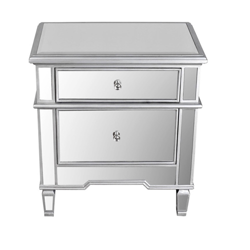 Mirrored Bedside Table -CBFN03