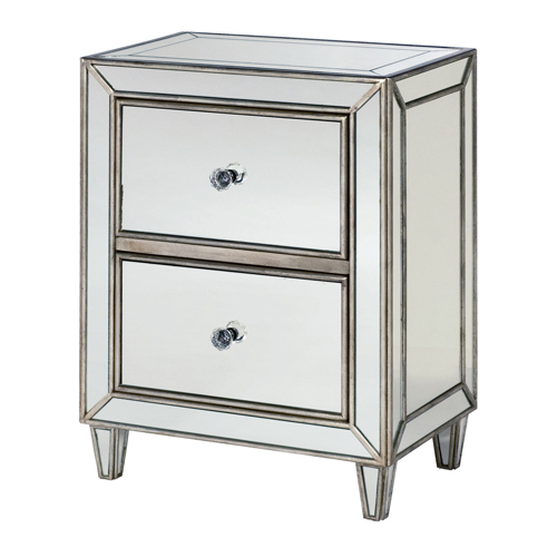 Mirrored Bedside Table -CBFN10