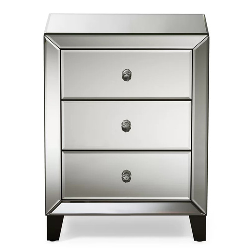 Mirrored Bedside Table -CBFN44