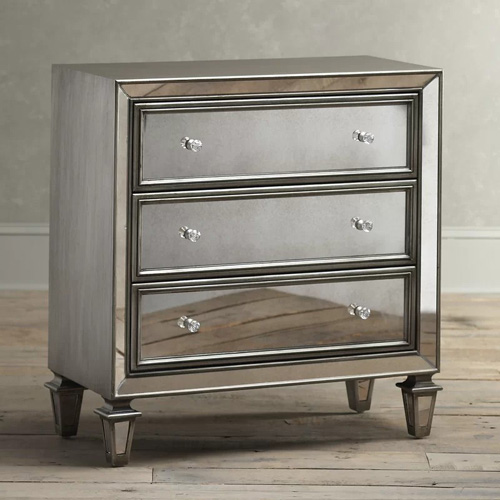 Mirrored Bedside Table -CBFN43