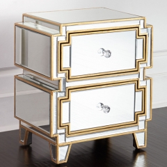 Mirrored Bedside Table -CBFN14