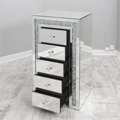 Crushed diamond chest of drawer-CBFF79