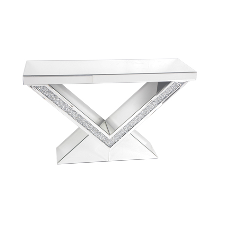 Crushed diamond mirror console table-CBFB60