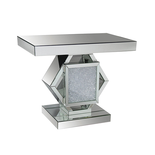 Crushed diamond mirror console table-CBFB62