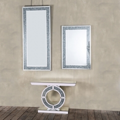 Crushed diamond mirror console table-CBFX07