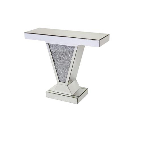 Crushed diamond mirror console table-CBFB57