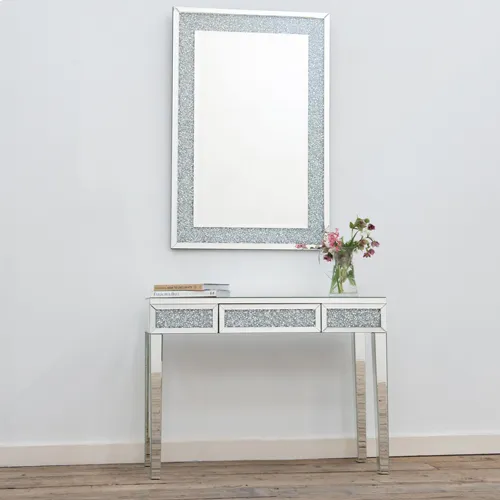 Crushed diamond mirror dressing table-CBFX06