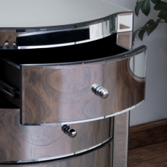 Curved Mirrored Bedside- CBFN74