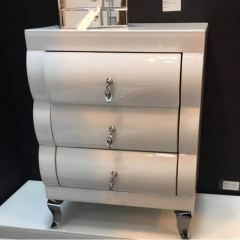 Curved Mirrored Bedside- CBFN76