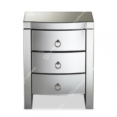 Curved Mirrored Bedside- CBFN79