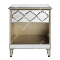 Mirrored Bedside Table-CBFN85