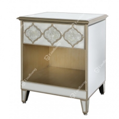 Mirrored Bedside Table-CBFN85