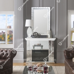 Living Room Funriture Crystal Mirrored Fireplace-CBFK05