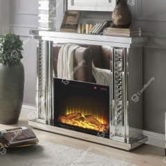 Living Room Funriture Crystal Mirrored Fireplace-CBFK06