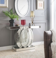 Crystal Console Table with Wall Mirror Set