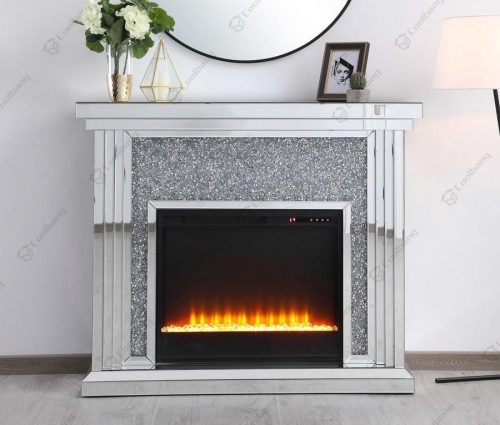Living Room Furniture Crushed Diamond Fireplace CBHS-F013