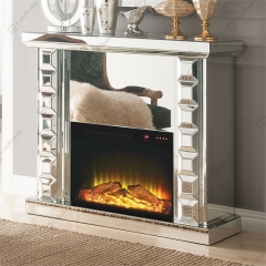 Silver Mirrored Fireplace CBHS-010