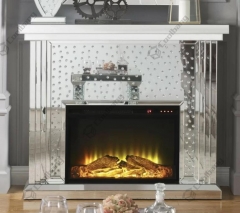 Living Room Funriture Crystal Mirrored Fireplace-CBFK05