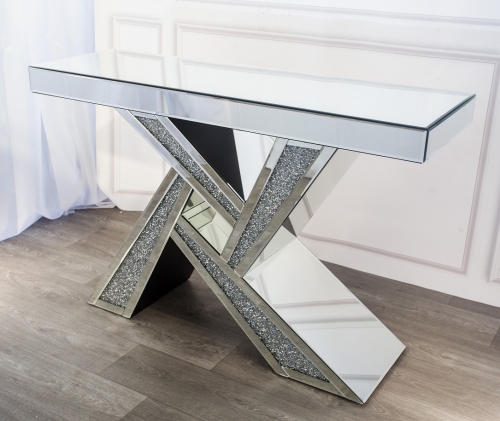 Modern Home Living Room Crushed Diamond Console Table