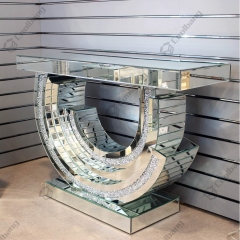 Modern Livng Room Crushed Diamond Console Table