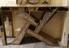Modern Home Living Room Crushed Diamond Console Table