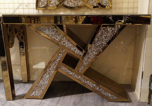 Modern Home Living Room Crushed Diamond Console Table