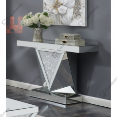 Modern Livng Room Crushed Diamond Console Table