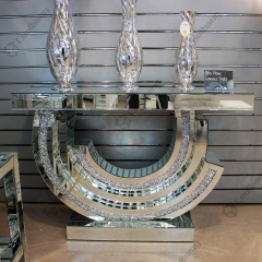 Modern Livng Room Crushed Diamond Console Table